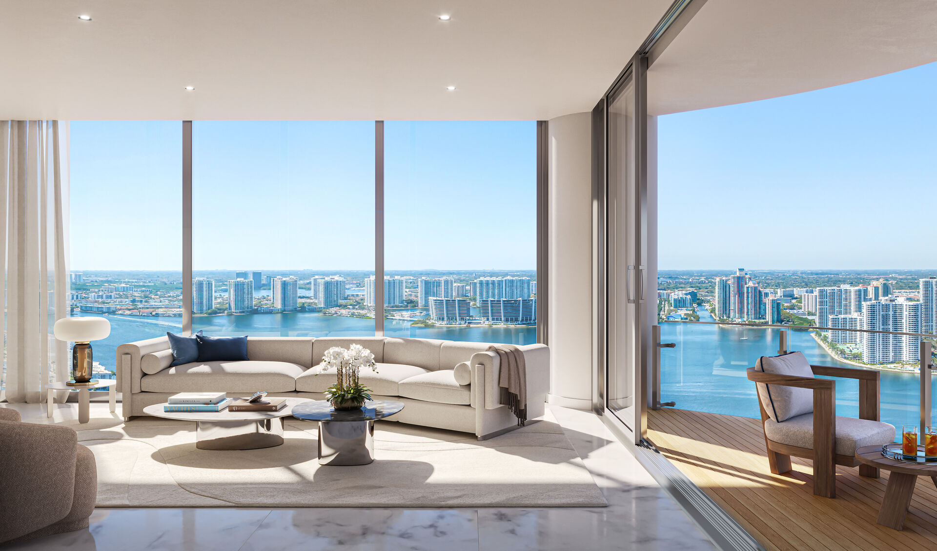 Living room with ocean view